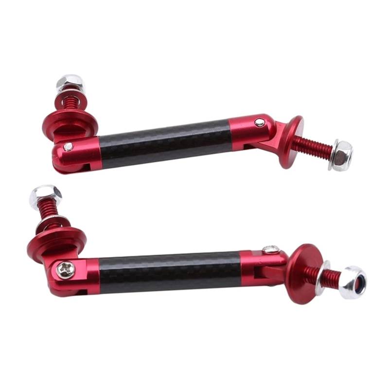 Auto-Frontspoiler 2PCS Universal Racing Auto Vorne Hinten Lip Splitter Spoiler Unterstützung Bar Kit Pull Strut Stange Einstellbar 13,5 cm Schwarz Rot Silv. Auto Spoilerlippe(B) von MALTAY