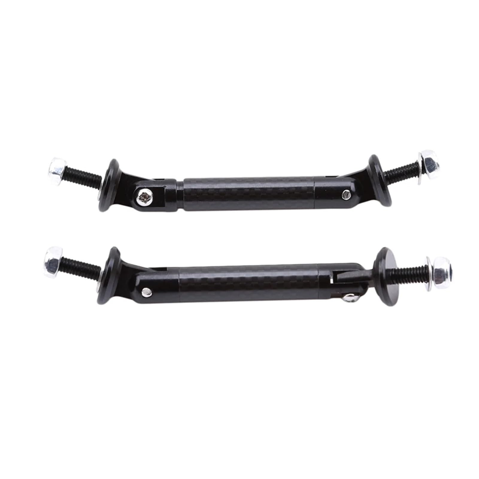Auto-Frontspoiler 2PCS Universal Racing Auto Vorne Hinten Lip Splitter Spoiler Unterstützung Bar Kit Pull Strut Stange Einstellbar 13,5 cm Schwarz Rot Silv. Auto Spoilerlippe(E) von MALTAY