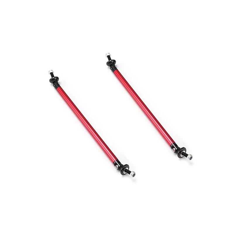 Auto-Frontspoiler 2Pcs 45mm Universal Einstellbare Auto Racing Vorne Hinten Lip Splitter Rod Strut Tie Bar Unterstützung Kit Edelstahl Auto Spoilerlippe(Red 45mm) von MALTAY