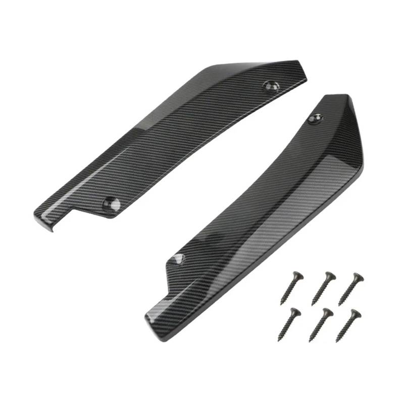 Auto-Frontspoiler Auto Stoßstange Vorne Und Hinten Lip Universal Spoilercorn Diffusor Splitter Carbon Fiber Fender Scratch Protector Seite Rock Verlängerung Auto Spoilerlippe(Kohlefaser) von MALTAY