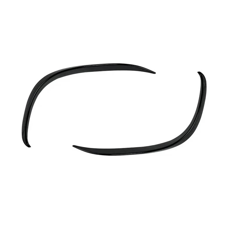 Auto-Frontspoiler Für Benz C-Klasse W205 C200 C260 2019-2022 2023 Vorderen Stoßfänger Wind Messer Kühlergrill Trim Abdeckung Nebel Lampe Streifen Aufkleber Schwarz Auto Spoilerlippe(2PCS Gloss Black) von MALTAY