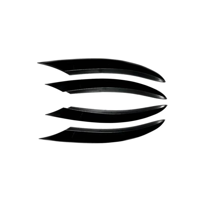 Auto-Frontspoiler Für Benz C-Klasse W205 C200 C260 2019-2022 2023 Vorderen Stoßfänger Wind Messer Kühlergrill Trim Abdeckung Nebel Lampe Streifen Aufkleber Schwarz Auto Spoilerlippe(4PCS Gloss Black) von MALTAY