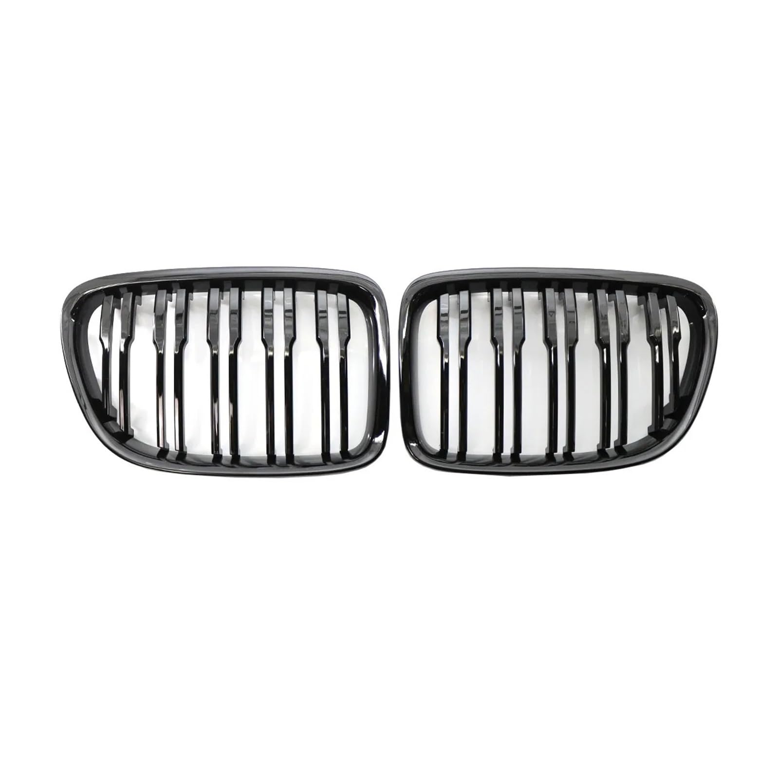 Auto Kühlergrill Front Kühlergrille 1 Paar Für Für X1 E84 Für SDrive Für XDrive 2009-2015 Mattschwarzer Auto-Frontstoßfänger Doppellamellen-Nierengrill Sportgrills Ersatz(Glossy Black) von MALTAY
