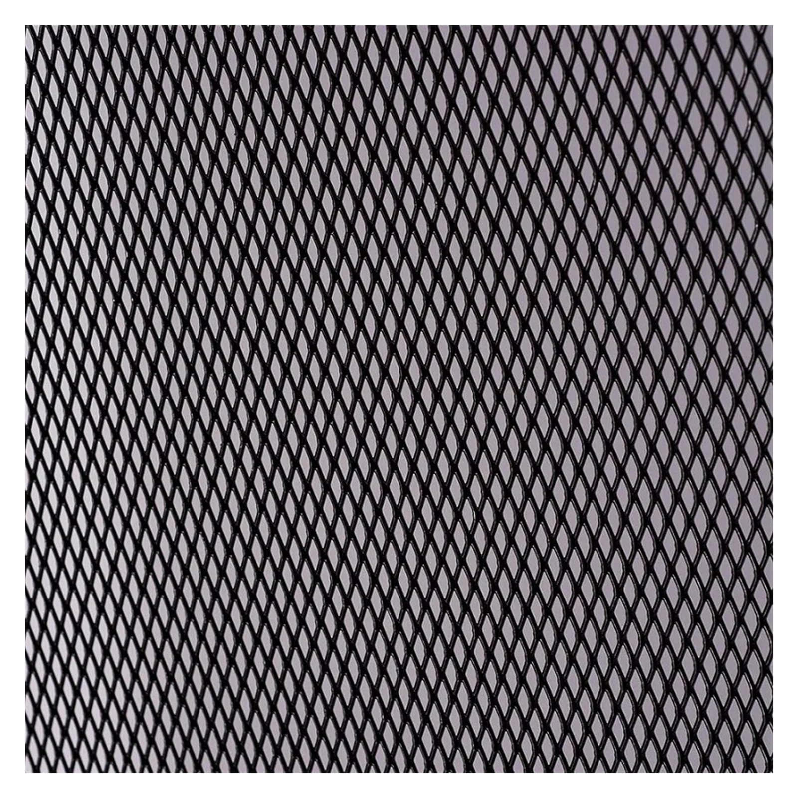 Auto Kühlergrill Front Kühlergrille DIY 100 cm X 33 cm Racing Grills Universal Fit Für Auto Cuttable Front Stoßstange Honig Kamm Vent Grille Mesh Blatt(Black 3mmx6mm) von MALTAY