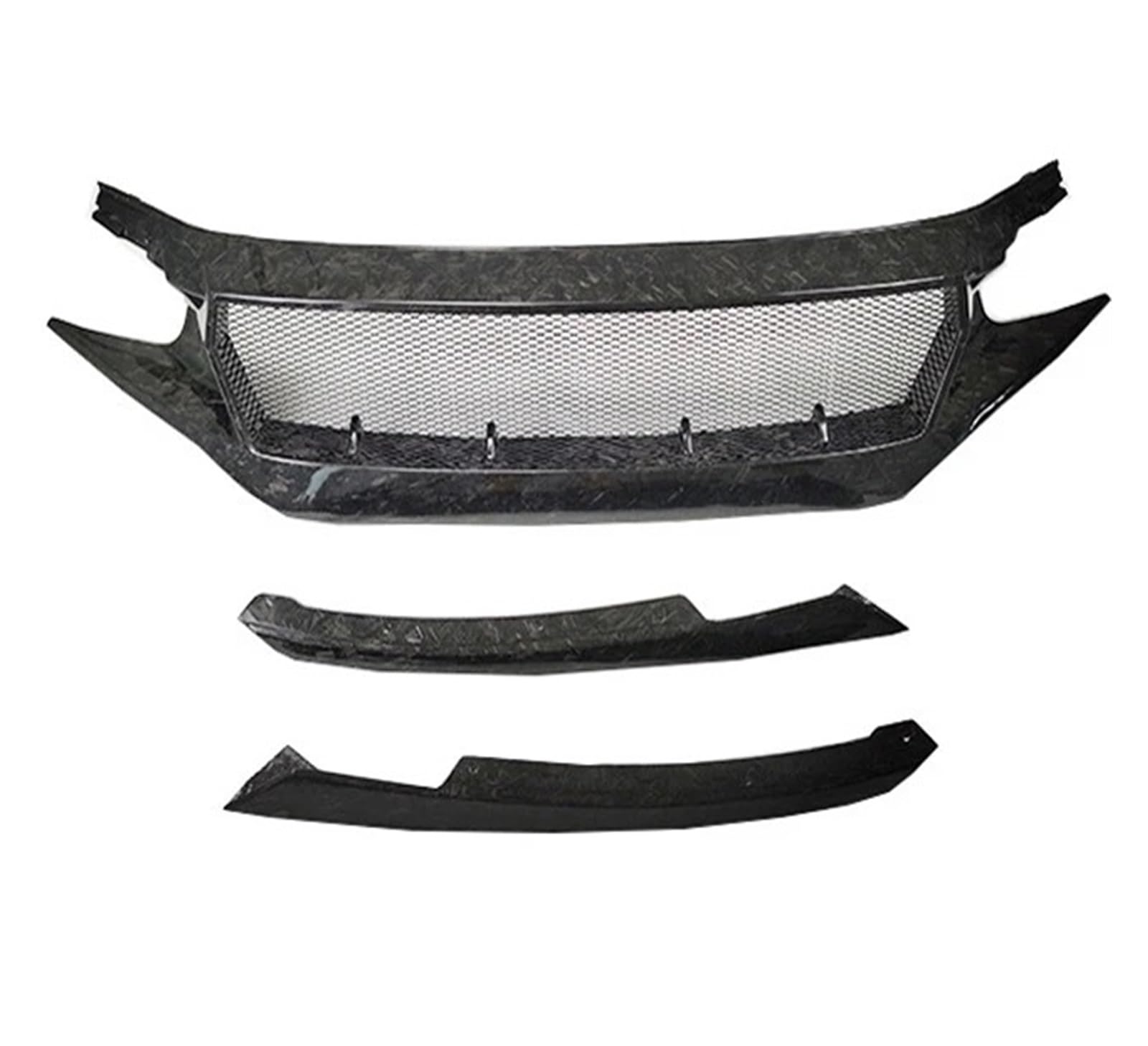 Auto Kühlergrill Front Kühlergrille Für 10. Für Civic FK7 FK8 Für Type-R Auto Fiberglas Frontschürze Grille Racing Für FC Für JS N1 Stil Lufteinlass Grille Motor Haube(Forge) von MALTAY