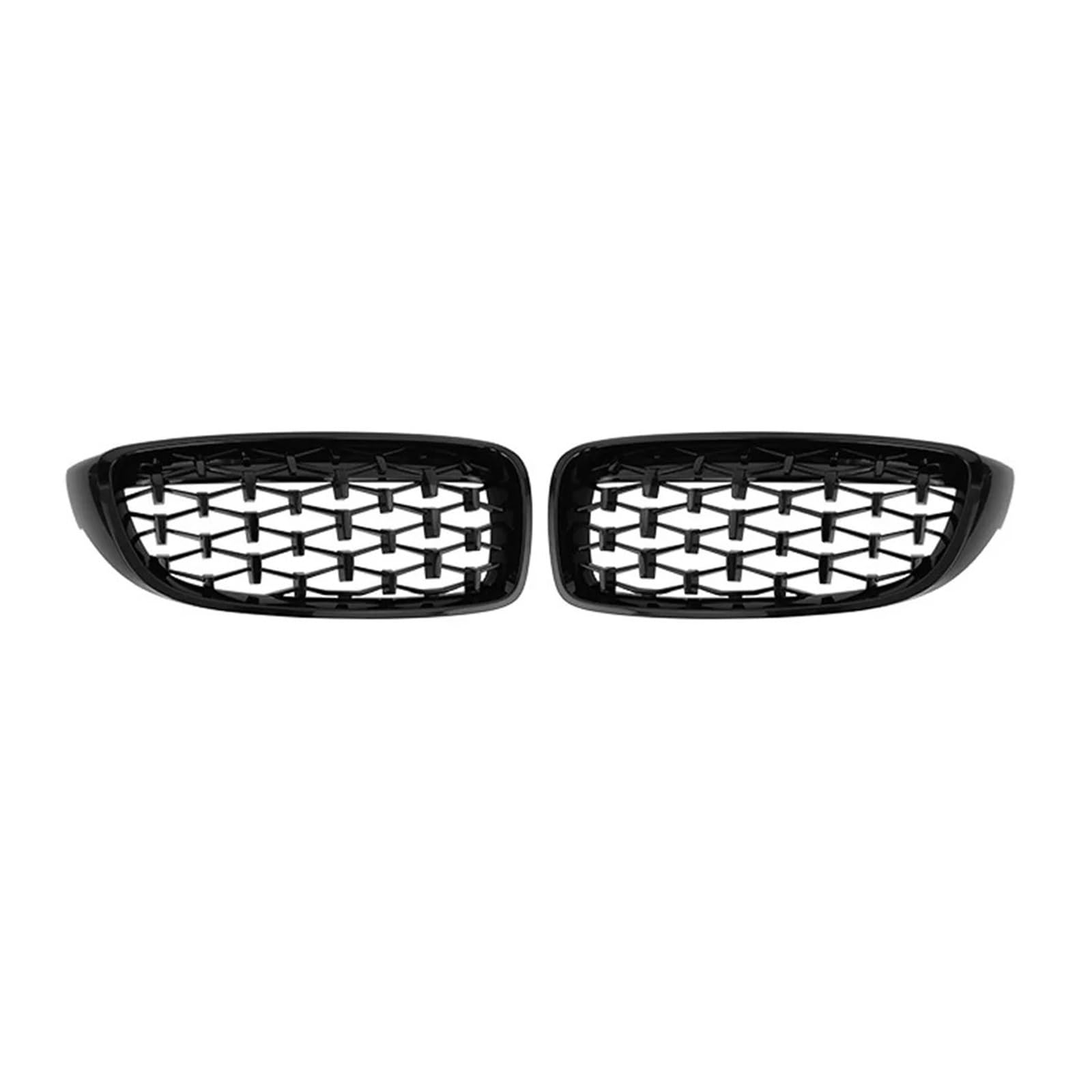 Auto Kühlergrill Front Kühlergrille Für 4er-Reihe Für M4 Für M3 Den Glänzend Schwarzen ABS-Renngrill F32 F33 F36 F80 F82 F83, Frontstoßstange In Diamantform(Schwarz) von MALTAY