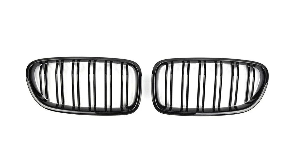 Auto Kühlergrill Front Kühlergrille Für 5 Series F10 F11 F18 520d 530d 540i 2010-2017 Auto Glanz Schwarz Nierengrill Doppellamellen Racing Grill Ersatzteil(Glossy Black) von MALTAY