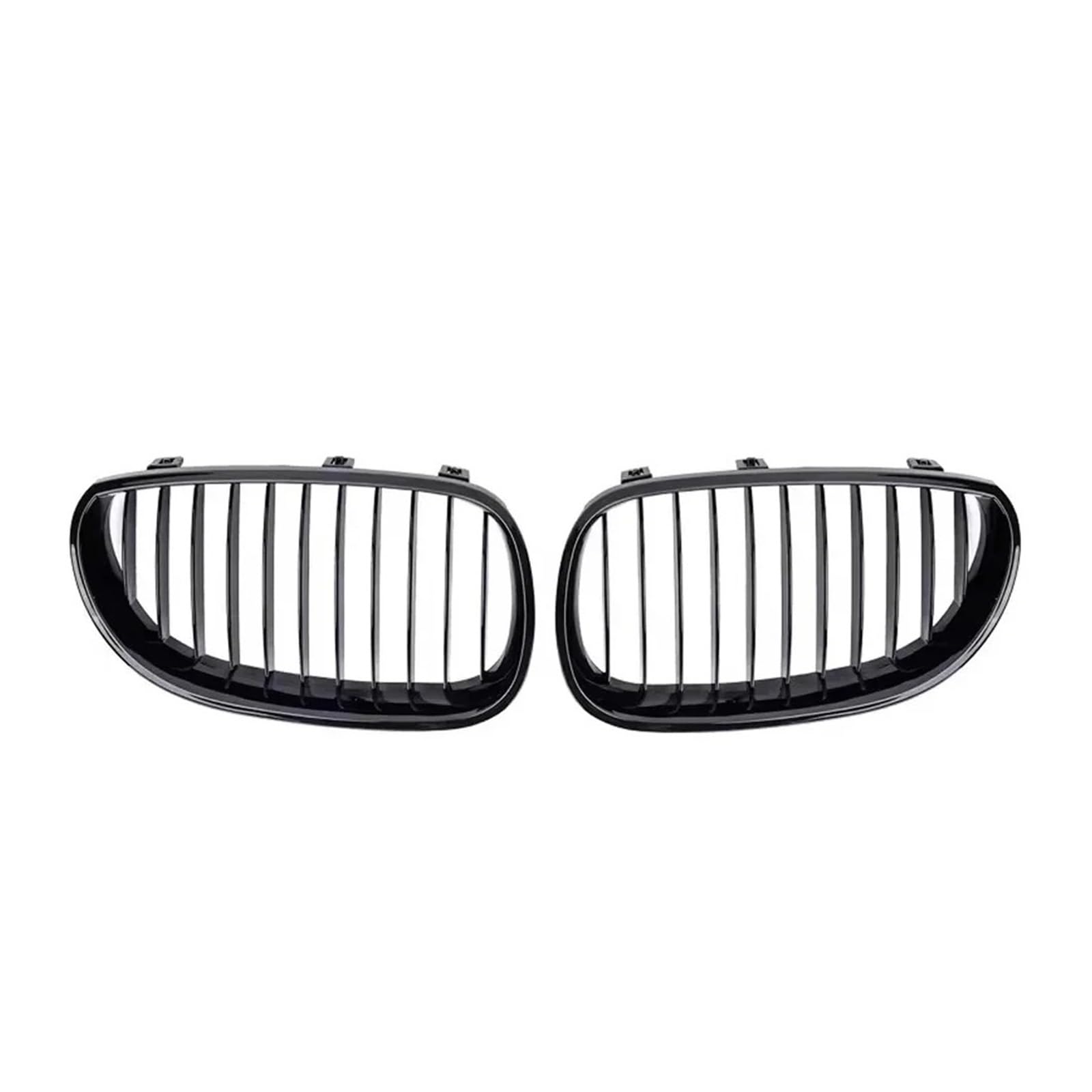 Auto Kühlergrill Front Kühlergrille Für 5er E60/E61 325i 2004-2009 Lamellengitter Im Single Line Style Frontstoßstange Chrom-Diamonds-Style Haubengitter(Single-Glossy Black) von MALTAY