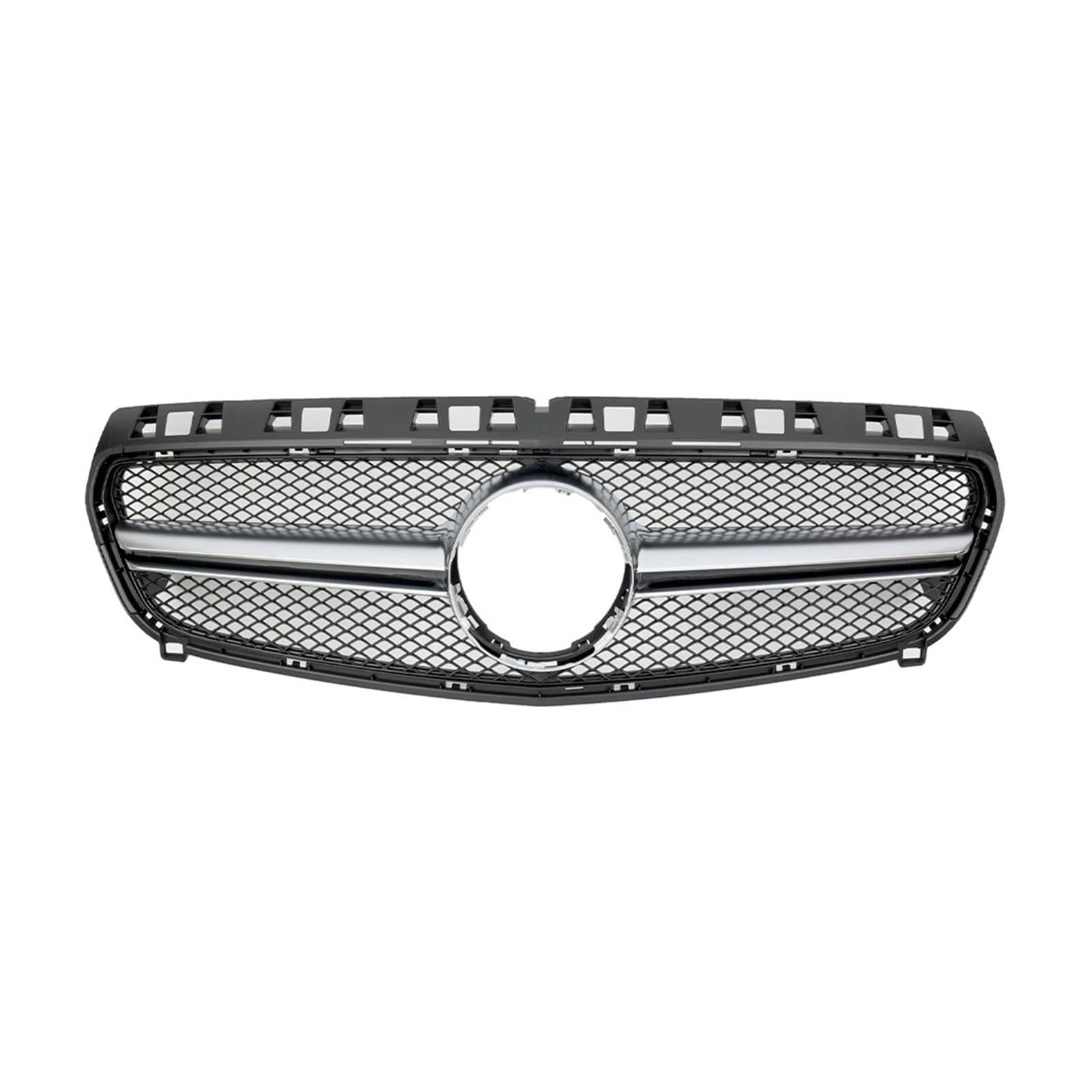 Auto Kühlergrill Front Kühlergrille Für Benz A-Klasse W176 2013 2014 2015 A180 A200 A250 A45 Für AMG Chrom Schwarz Diamanten Stil Grille Schwarz Für GTR Front Stoßstange Grille(A-Silver) von MALTAY