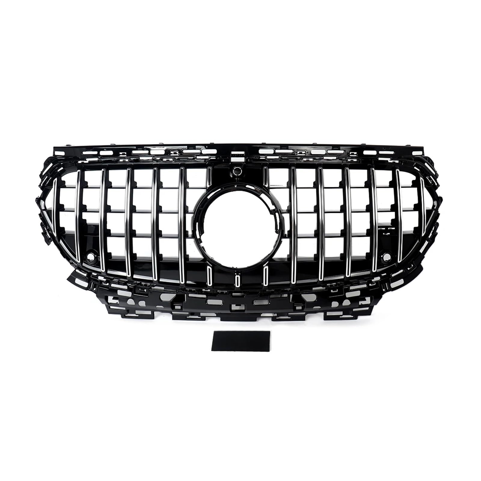 Auto Kühlergrill Front Kühlergrille Für Benz E-Klasse W214/V214 Für GT-Style-Kühlergrill Für E200 E350 E450 2024 2025 Frontstoßstangengrill-Grillabdeckungssatz(Chrome Black) von MALTAY