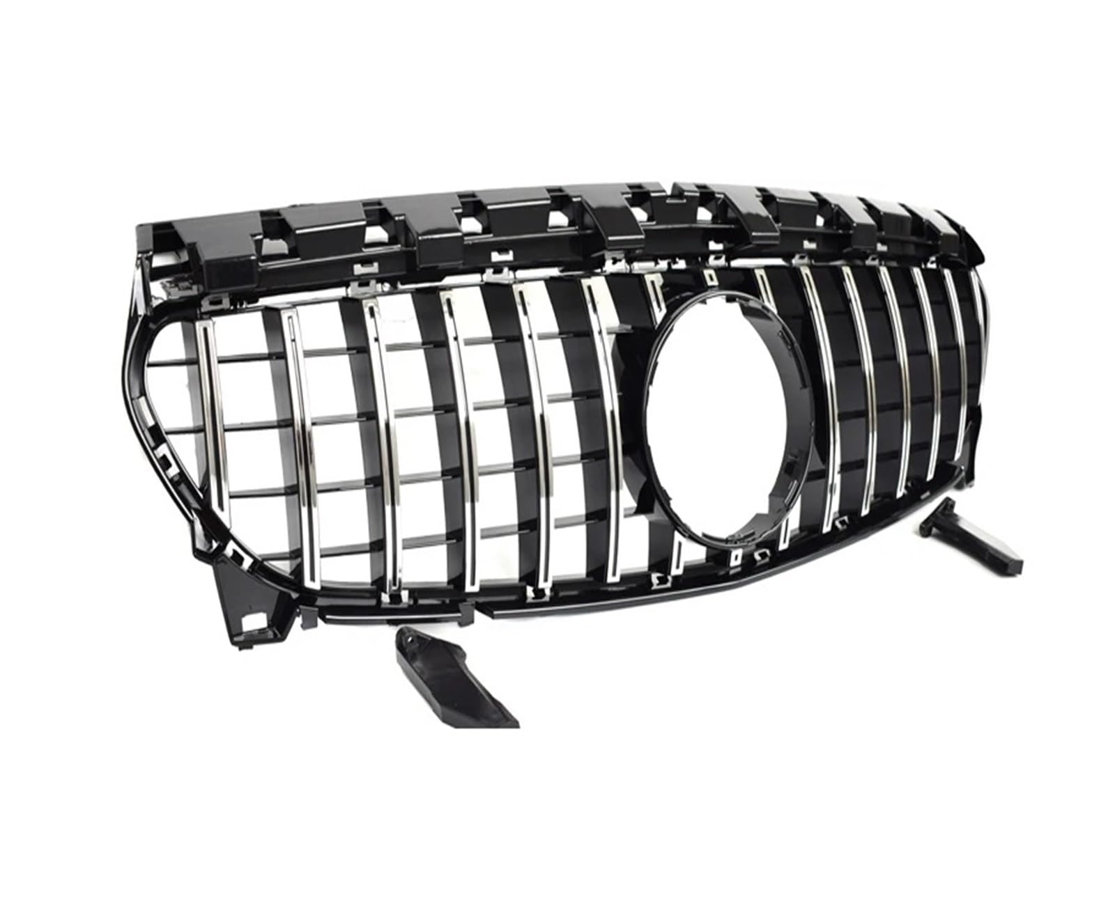 Auto Kühlergrill Front Kühlergrille Für Benz Für CLA-Klasse X117 Für Shooting Für Brake C117 Für Coupe 2013-2018 CLA250 CLA200 CLA180 2020-CLA-45 Für GTR Style Frontgrill(Silber) von MALTAY