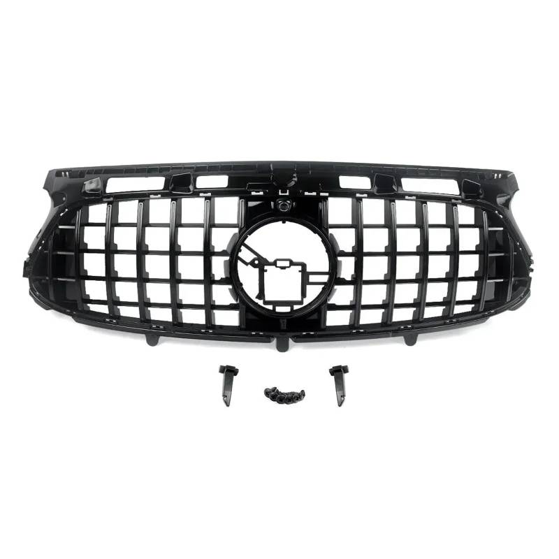 Auto Kühlergrill Front Kühlergrille Für Benz H247 Für GLA-Klasse 2020 2021 2022 2023 Glanz Schwarz GLA35 Für AMG GLA45 Für AMG 2021-UP Modell Für GT Stil Front Stoßstange Grille von MALTAY