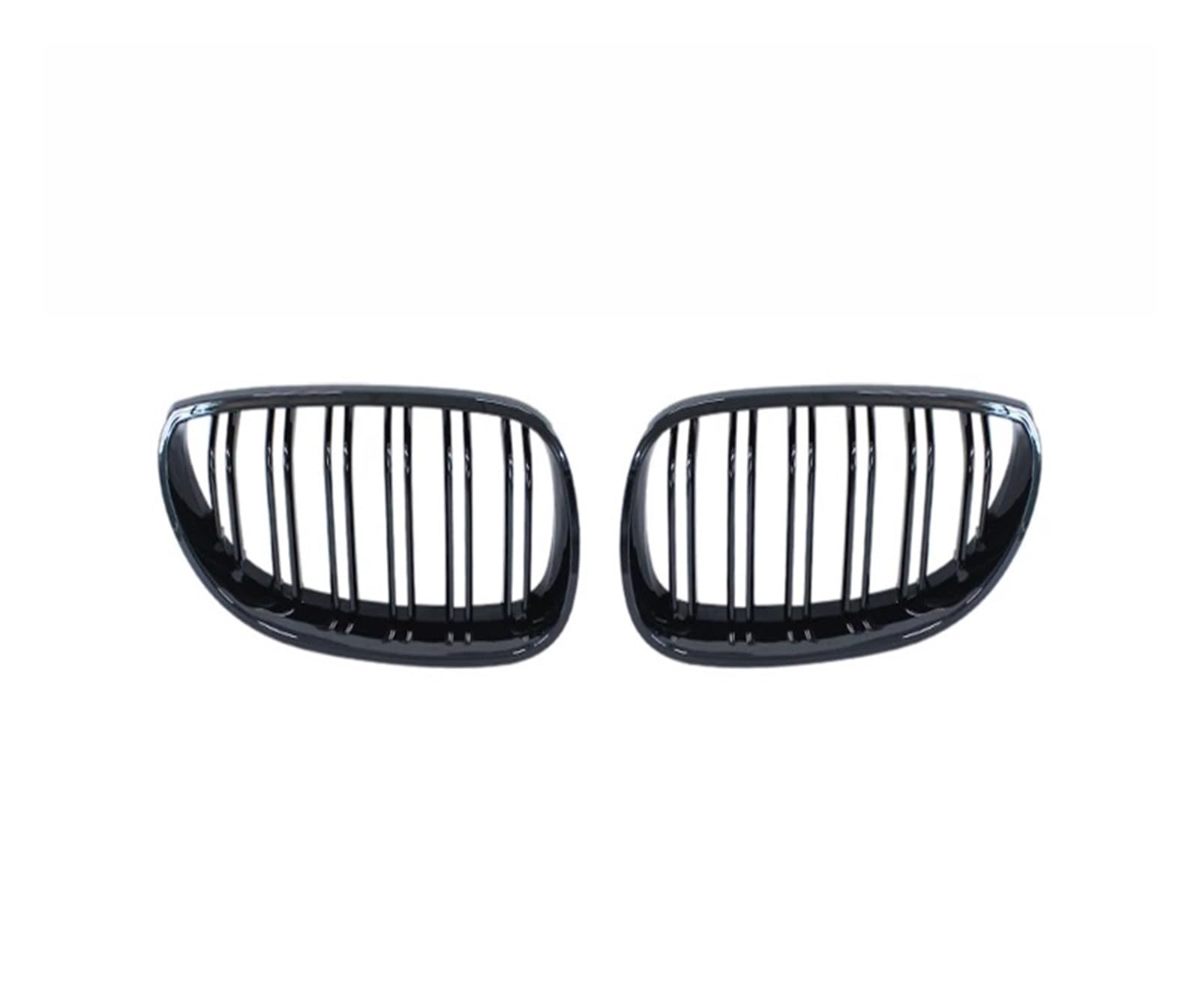 Auto Kühlergrill Front Kühlergrille Für E60 E61 5 Series 2003 04 05 06 07 08 2009 Auto Frontgrill Nieren Racing Grill Gitter Glanz Schwarz Auto Neue Doppel Lamellen(Double Line Black) von MALTAY