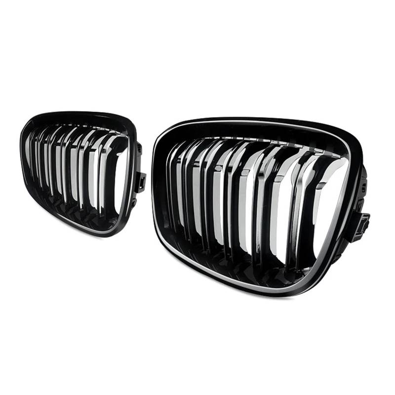 Auto Kühlergrill Front Kühlergrille Für F20 F21 1er 2011 2012 2013 2014 Look Nierengrill Grill Glanz Schwarz Twin Bar Auto Zubehör von MALTAY