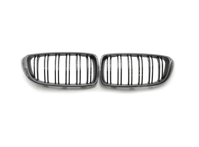 Auto Kühlergrill Front Kühlergrille Für F32 F33 F36 F80 F82 2013-18 19 2020 Cabriolet Coupe 425i 430i 440i 435i Glänzend Schwarz Front Niere Kühlergrill Lamellen Für M4 Stil Grill(Carbon Look) von MALTAY