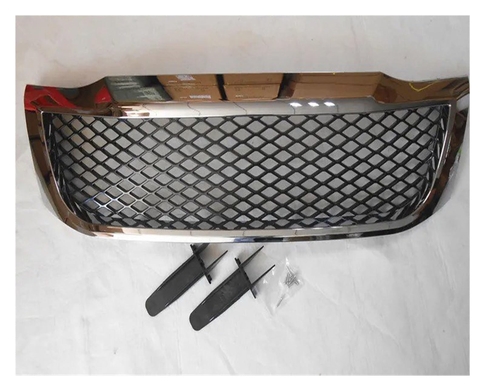 Auto Kühlergrill Front Kühlergrille Für Hilux Für Vigo 2012 2013 2014 Grills Modifizierte Racing Grille Pickup Front Grill Grille Maske(Chormed) von MALTAY