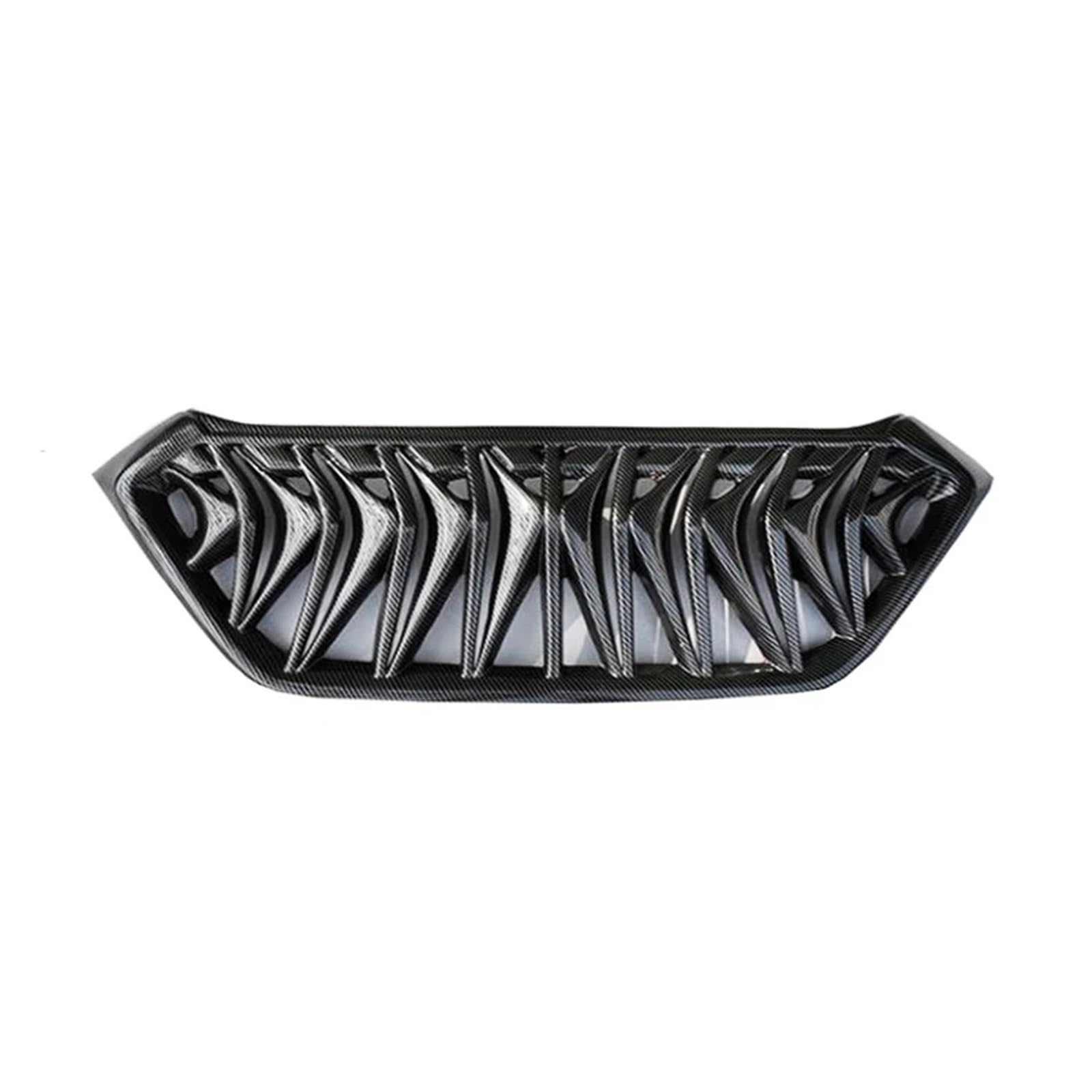 Auto Kühlergrill Front Kühlergrille Für Hyundai Für Tucson Kühlergrill Kohlefaser 2015 2016 2017 2018 Renngrill Frontstoßstangengrill Glänzend Schwarz Mesh Dekorativer Streifen(Matt-schwarz) von MALTAY
