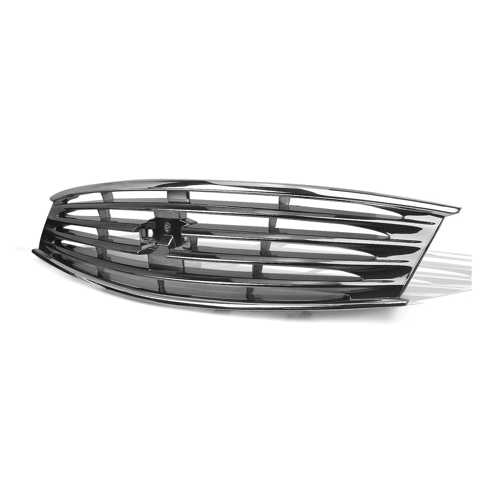 Auto Kühlergrill Front Kühlergrille Für Infiniti Q60 Coupe 2014-2015 & G37 2 Tür 2008 2009 2010 2011 2012 2013 Auto Kühlergrill Grill Oberen Stoßfänger Haube Mesh Grid(Chrome Black) von MALTAY