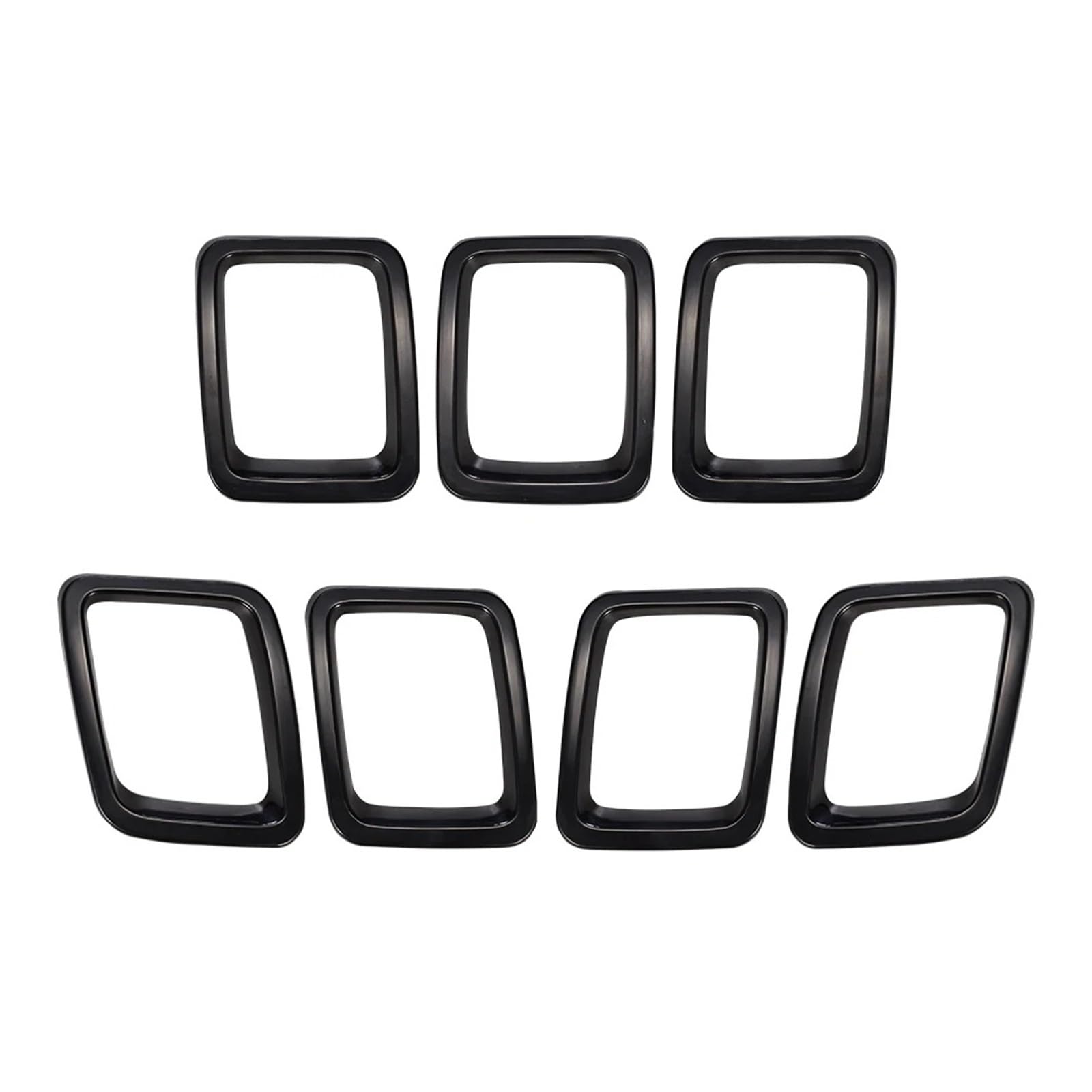 Auto Kühlergrill Front Kühlergrille Für Jeep Für Compass 2017 2018 2019 2020 Fronteinlassgitter Stoßstangengrillabdeckung Außenersatzkits(Schwarz) von MALTAY