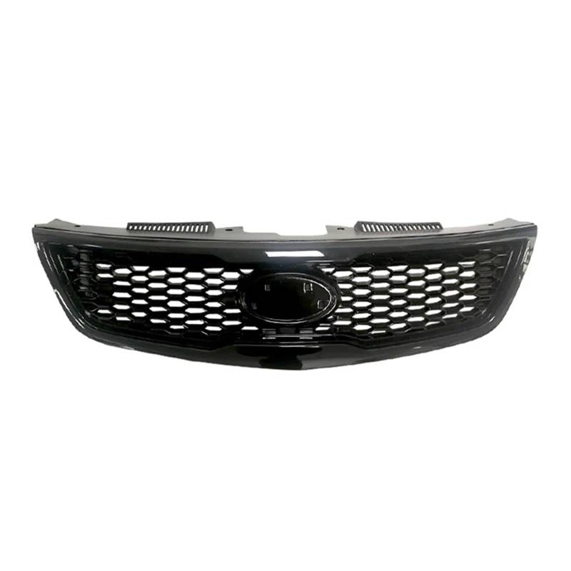Auto Kühlergrill Front Kühlergrille Für Kia Für Forte Für Diffusor 2009 2010 2011 2012 Zubehör Carbon Black Auto Frontstoßstange Unteres Gitter Grillgitter Abdeckung Verkleidung(Bright Black A) von MALTAY