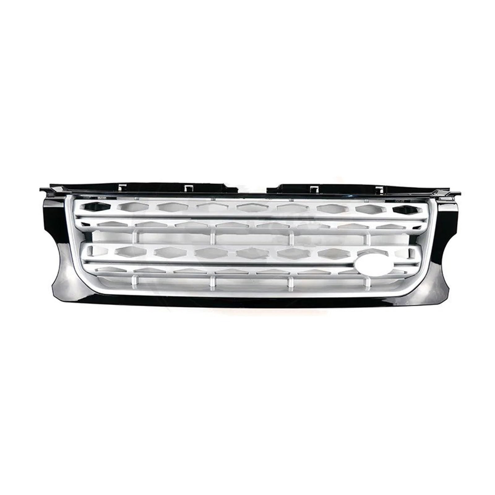 Auto Kühlergrill Front Kühlergrille Für Land Für Rover Für Discovery 4 LR4 2014 2015 2016 L319 Frontstoßstange Auto-Mittelteil Styling Oberer Renngrill(Black Silver) von MALTAY