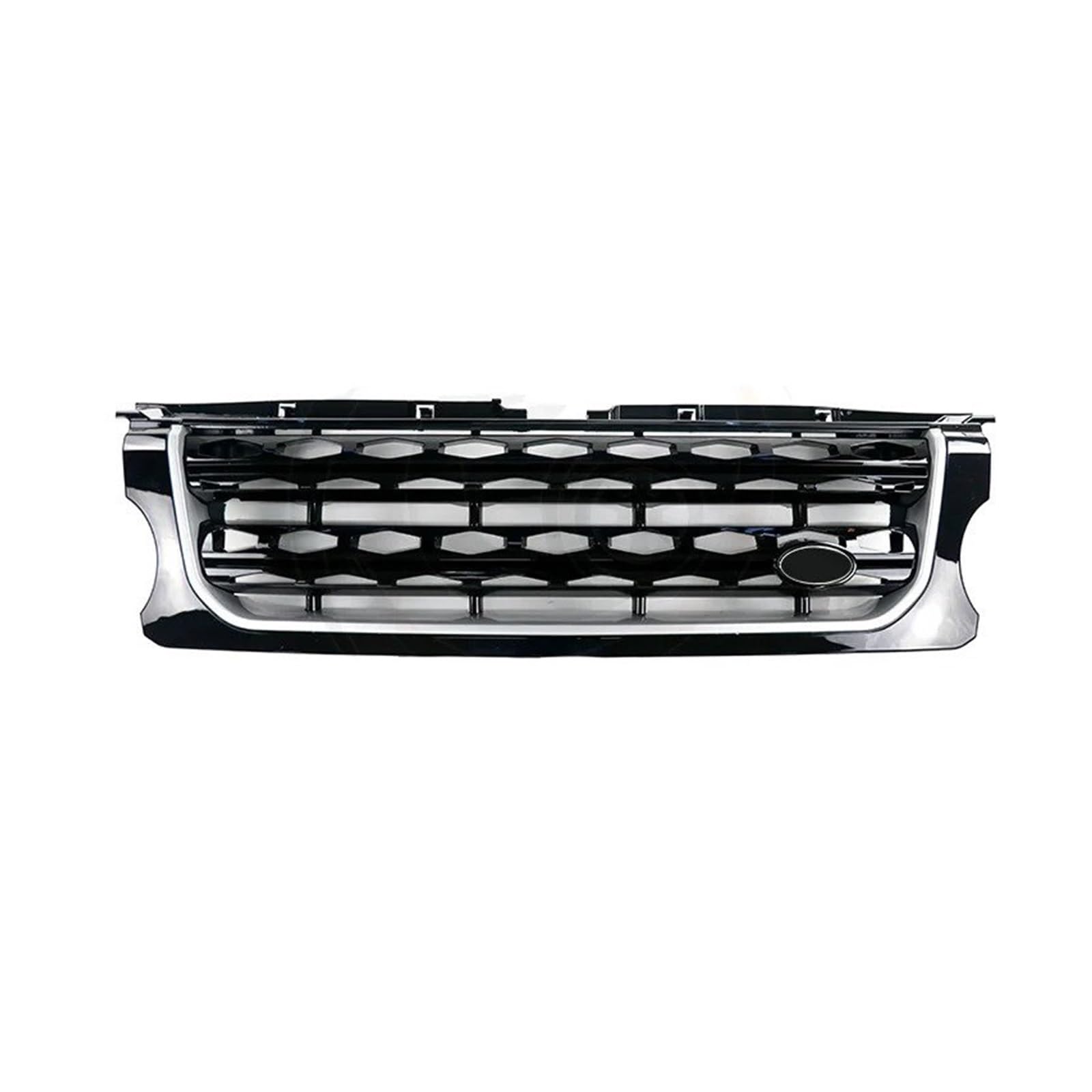 Auto Kühlergrill Front Kühlergrille Für Land Für Rover Für Discovery 4 LR4 2014 2015 2016 L319 Frontstoßstange Auto-Mittelteil Styling Oberer Renngrill(Full Black Silver) von MALTAY