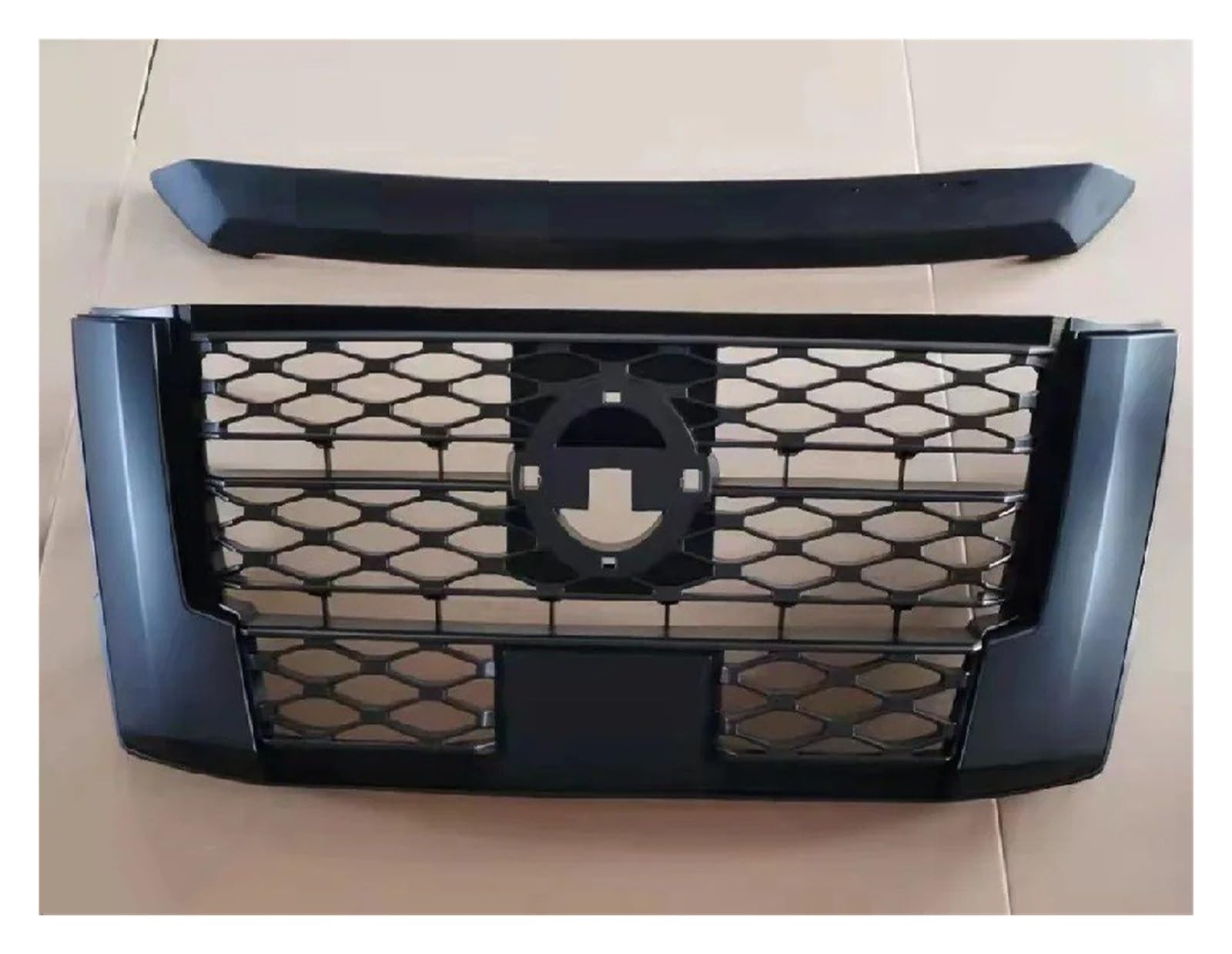 Auto Kühlergrill Front Kühlergrille Für Navara Für Frontier Np300 2021 2022 2023 Außen Auto Front Stoßstange Gitter Pickup Auto Zubehör Auto Teile Stoßstangen(Schwarz) von MALTAY