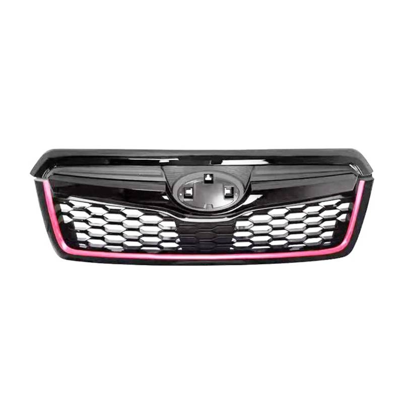 Auto Kühlergrill Front Kühlergrille Für Subaru Für Forester 2013 2014 2015 16 17 18 Jahre Renngrill Carbon Black Frontstoßstangengrill Karosserieverzierung Entlüftungssatz Spoiler(Black Red B) von MALTAY