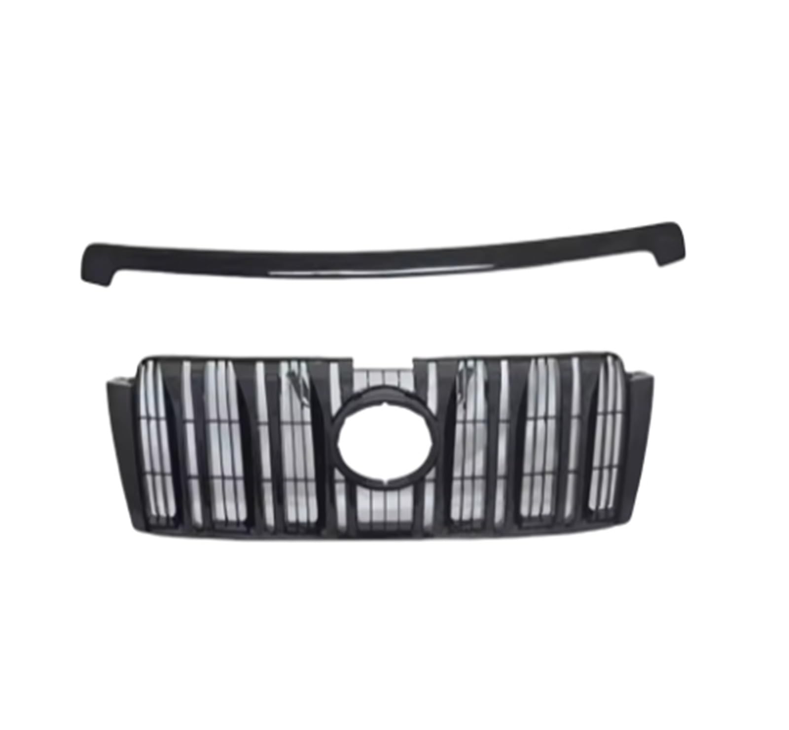 Auto Kühlergrill Front Kühlergrille Für Toyota Für Land Für Cruiser Für Prado 2010 2011 2012 2013 Frontschürze Grill Maske Kühlergrill Haube Trim(Black Set) von MALTAY