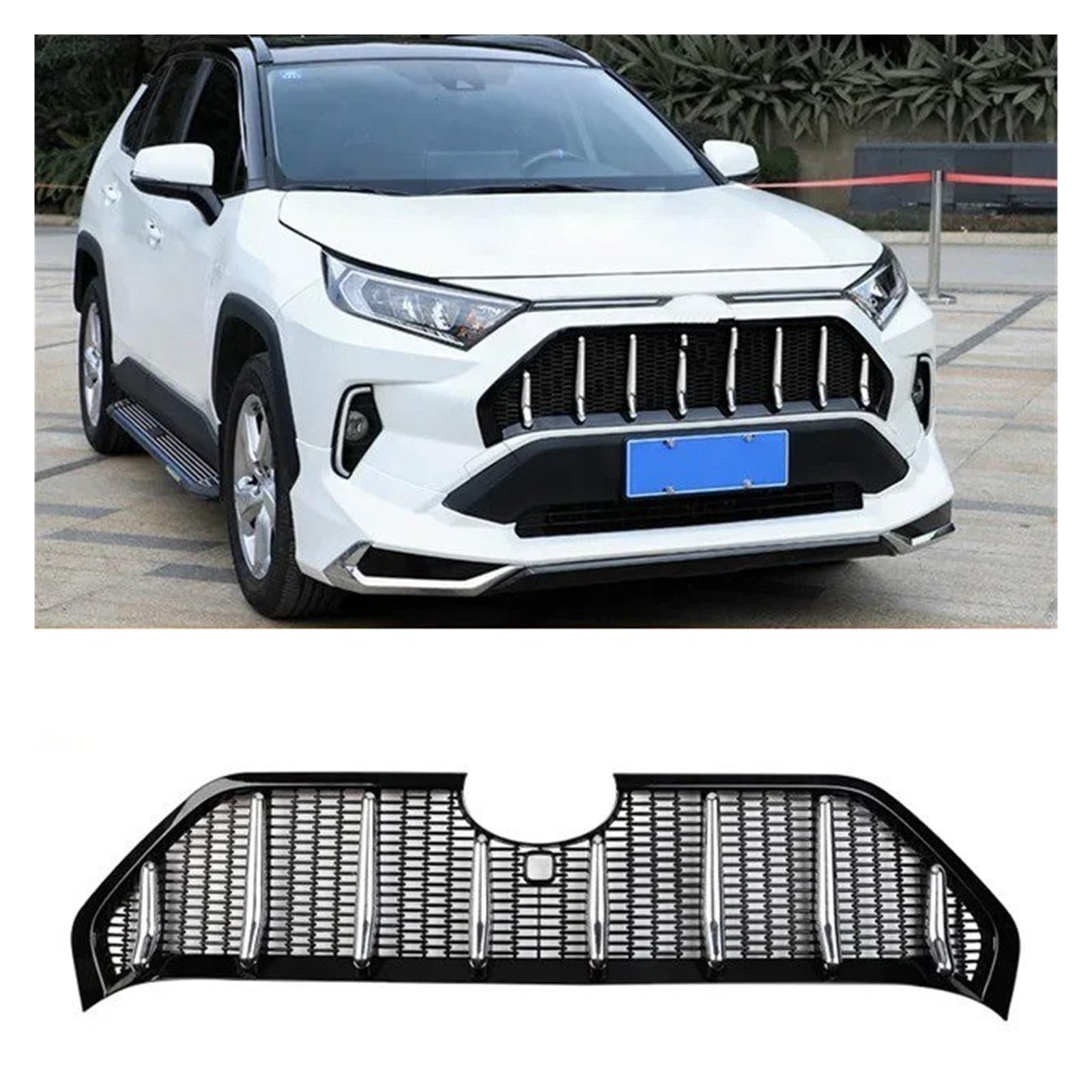 Auto Kühlergrill Front Kühlergrille Für Toyota Für RAV4 Für RAV 4 LE/Für Hybrid 2019 2020 2021 2022 2023 Abs Auto Front Kopf Mitte Kühlergrill Grills Rahmen Abdeckung Trim Zubehör(Without Radar Hole B Auto Kühlergrill Front Kühlergrille Für Toyota Für RAV4 Für RAV 4 LE/Für Hybrid 2019 2020 2021 2022 2023 Abs Auto Front Kopf Mitte Kühlergrill Grills Rahmen Abdeckung Trim Zubehör(Without Radar Hole B von MALTAY