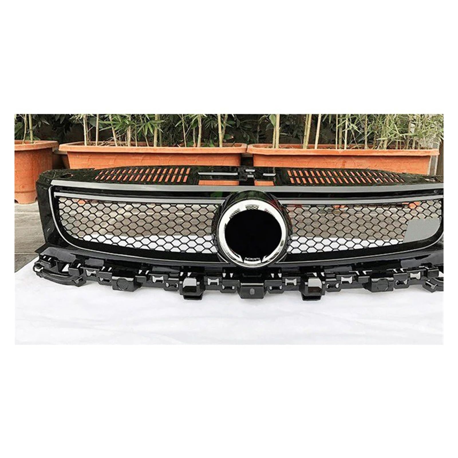 Auto Kühlergrill Front Kühlergrille Für VW Für Tiguan 2013 2014 2015 2016 2017 Jahr Racing Grille Carbon Schwarz Front Stoßstange Grill Körper Ornament Vents Kit Spoiler von MALTAY