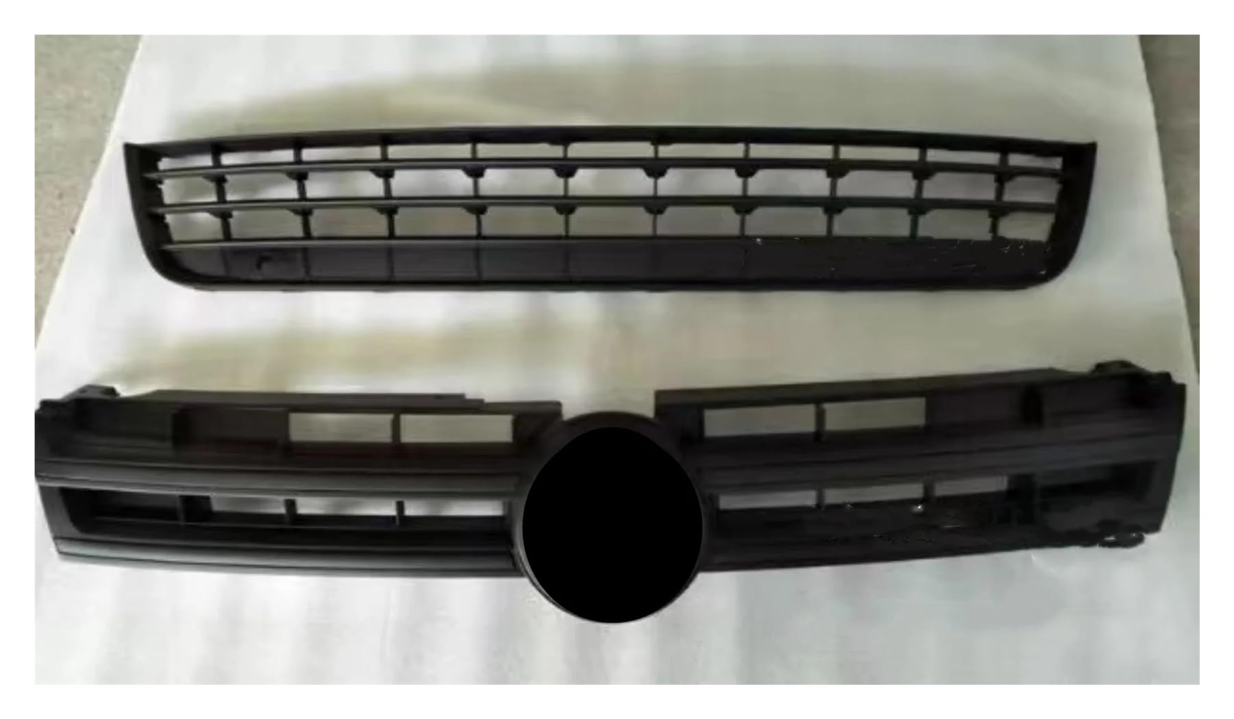 Auto Kühlergrill Front Kühlergrille Für VW Für Touareg 2011 2012 2013 2014 Grill Mesh Maske Front Stoßstange Kühlergrill(Matt 2pcs) von MALTAY