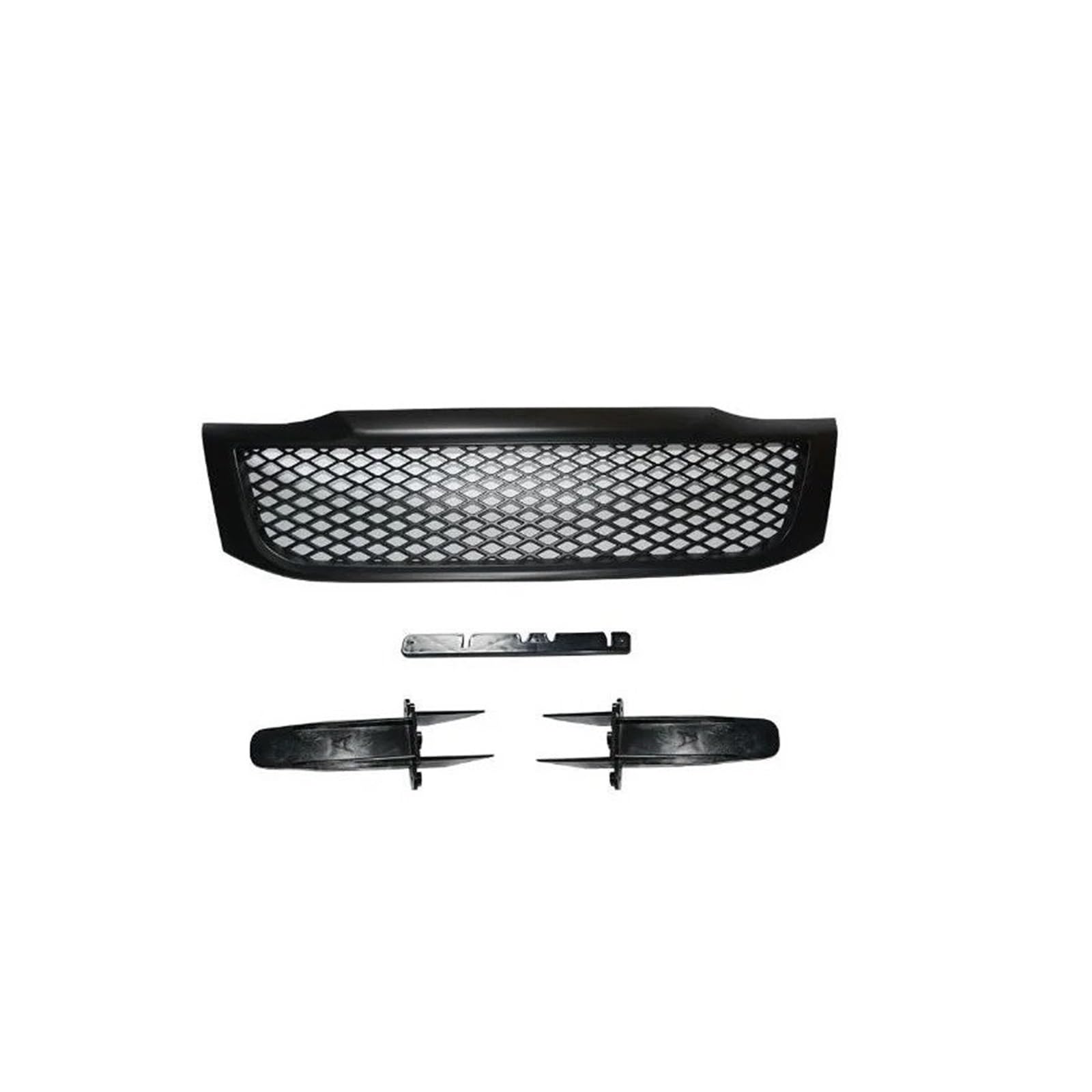 Auto Kühlergrill Front Kühlergrille Grillgitter Für Hilux Für Vigo 2012 2013 2014 Chrom Silber Schwarz Auto Frontgrill Front Racing Grills Abs Stoßstangengitter(Schwarz) von MALTAY