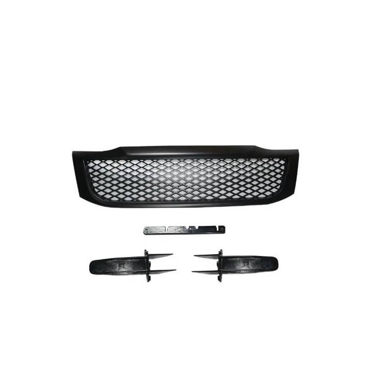 Auto Kühlergrill Front Kühlergrille Grillgitter Für Hilux Für Vigo 2012 2013 2014 Chrom Silber Schwarz Auto Frontgrill Front Racing Grills Abs Stoßstangengitter(Schwarz) von MALTAY