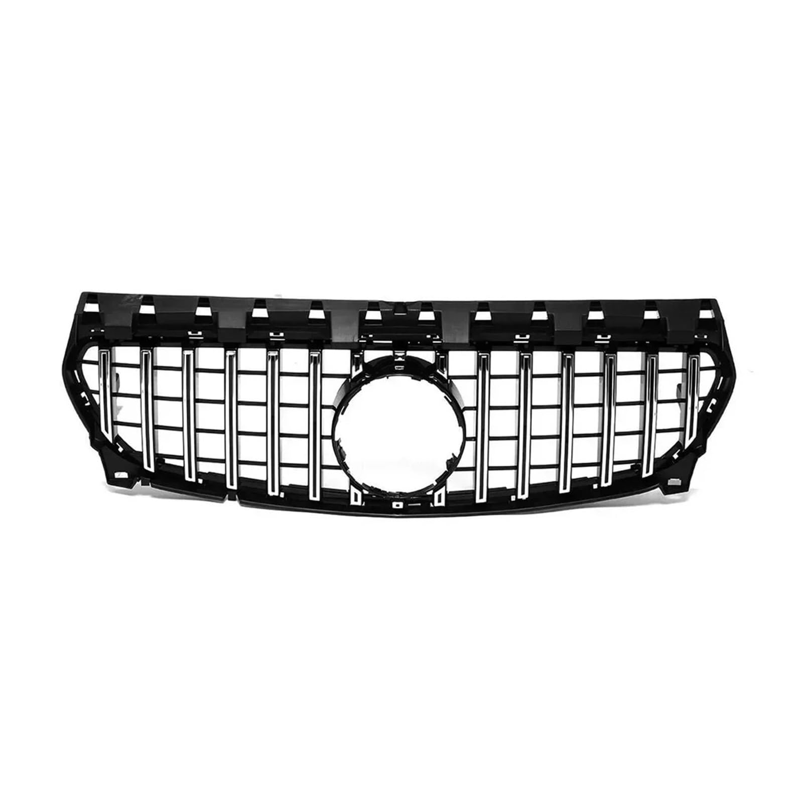 Auto Kühlergrill Front Kühlergrille Kühlergrill Chrom Black Diamonds Style Stoßstangengrill Für Benz Für CLA-Klasse W117 C117 X117 2013–2019, Glänzendes Schwarz Für AMG-Stil(G-Silver) von MALTAY