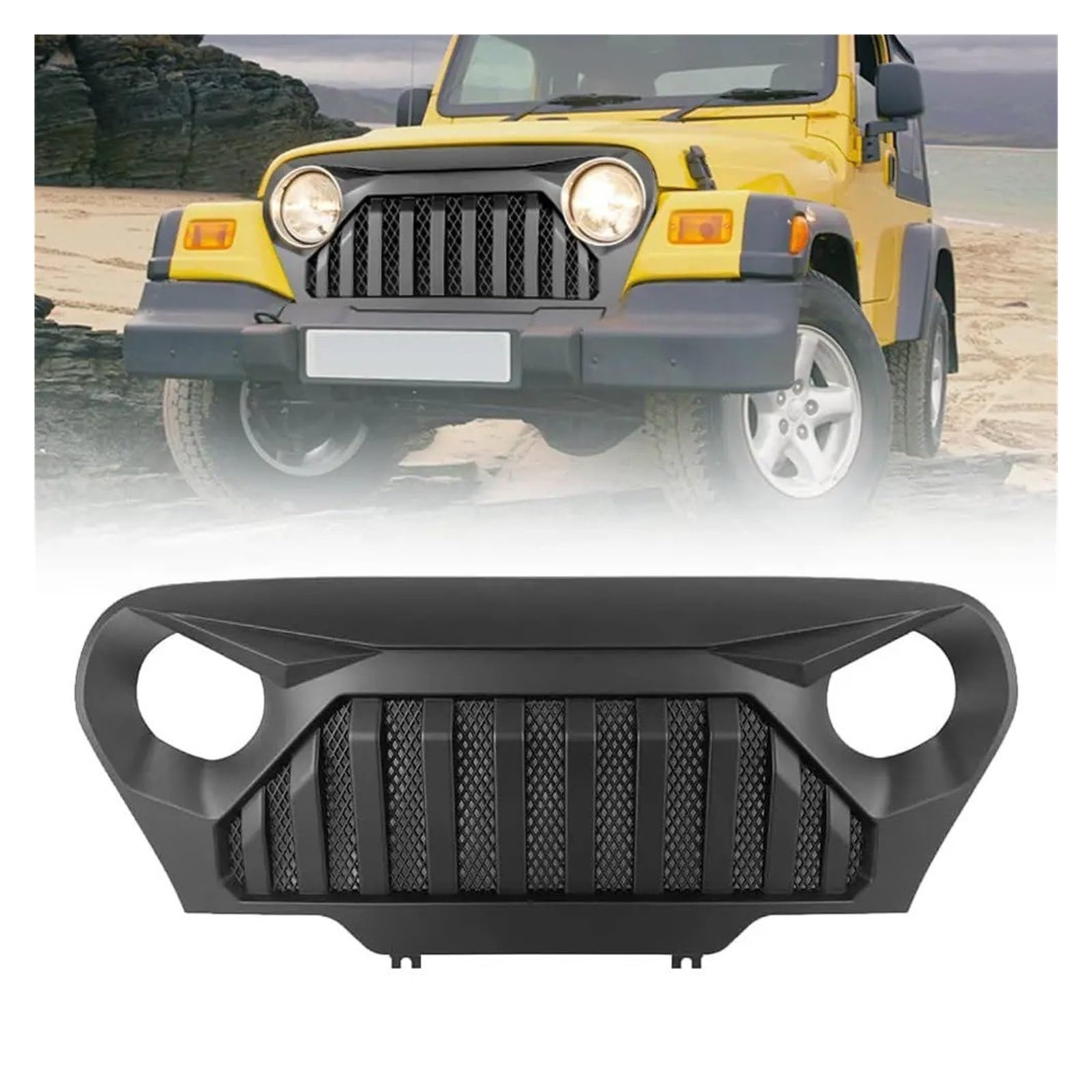 Auto Kühlergrill Front Kühlergrille Mattschwarzer Kühlergrill Für Jeep Für Wrangler TJ Für Gladiator Für Vader W Für Mesh 1997 98 99 00 01 02 03 2004 2005 2006 Auto Kühlergrill Front Kühlergrille Mattschwarzer Kühlergrill Für Jeep Für Wrangler TJ Für Gladiator Für Vader W Für Mesh 1997 98 99 00 01 02 03 2004 2005 2006 von MALTAY
