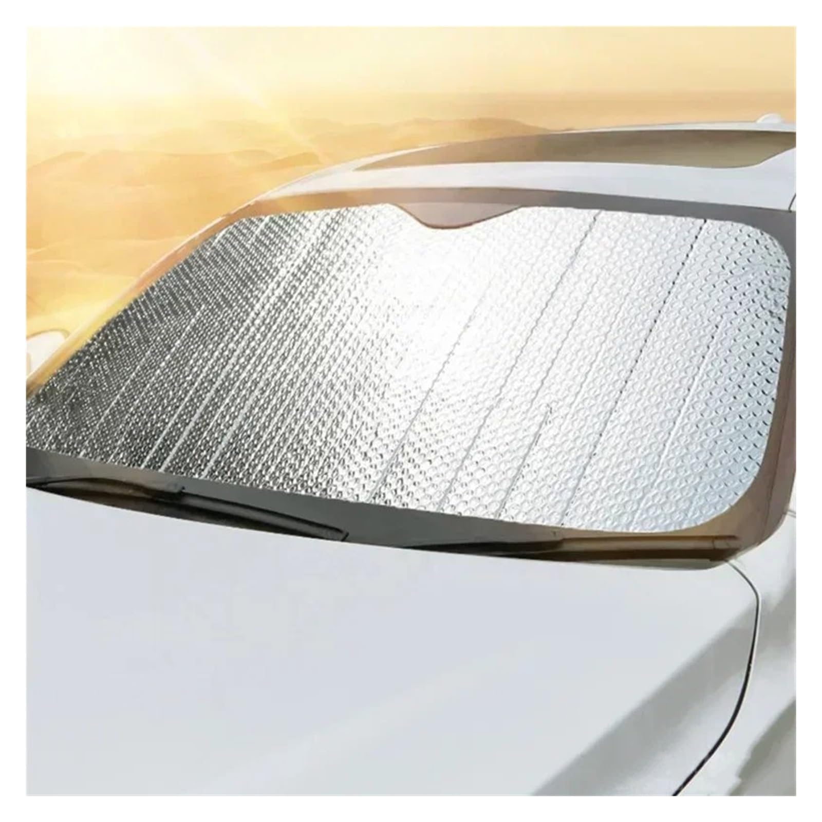Autofenster Sonnenschutz 130 Cm/140 cm Auto-Windschutzscheibe Faltbarer Sonnenschutz Visier Abdeckung Block Reflektor Tragbar Atmungsaktiv Anti-UV-Schutz Sonnenschutz(140-70-1) von MALTAY