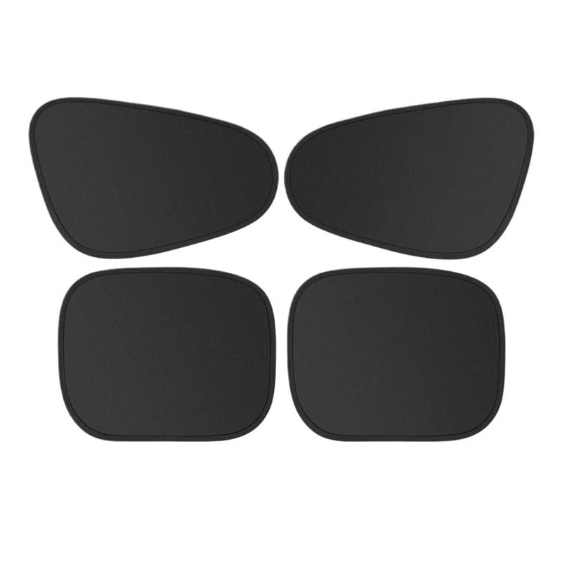 Autofenster Sonnenschutz 4-lagiger Sonnenschutz Elektrostatische Vorhänge Für Seitenfenster des Autos Faltbarer Auto-Sonnenschutz 99,9% UV-Strahlenblockierung Sonnenschutz(Front-Rear 4pcs) von MALTAY
