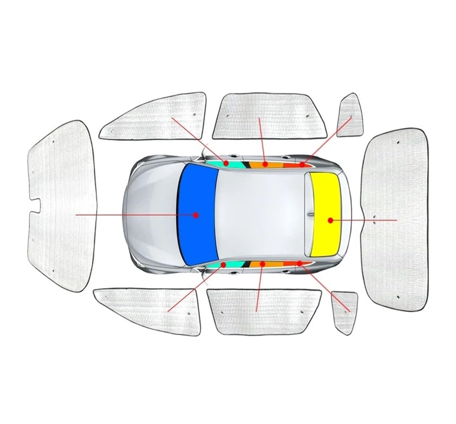 Autofenster Sonnenschutz Für Cayenne 92A 9Y0 2011-2025 Auto-Sonnenschutz UV-Schutzabdeckung Seitenfenstervorhang Sonnenschutzvisier Windschutzscheibenzubehör Sonnenschutz(Whole 11-17) von MALTAY