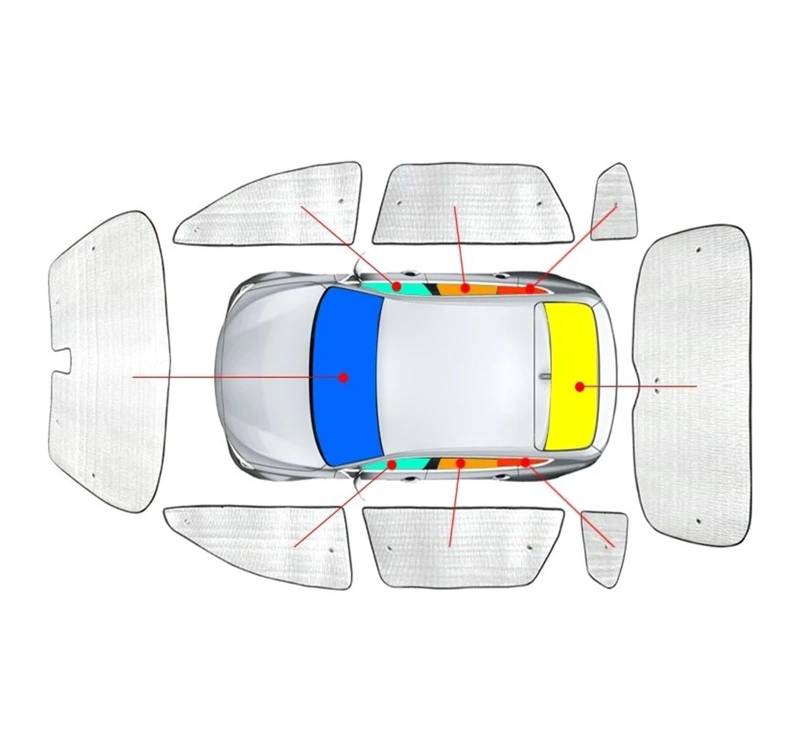 Autofenster Sonnenschutz Für Cayenne 92A 9Y0 2011-2025 Auto-Sonnenschutz UV-Schutzabdeckung Seitenfenstervorhang Sonnenschutzvisier Windschutzscheibenzubehör Sonnenschutz(Whole 11-17) von MALTAY
