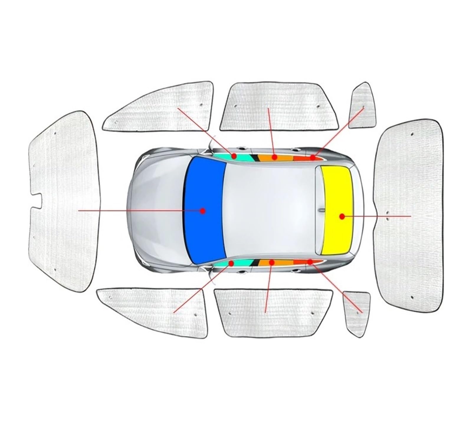 Autofenster Sonnenschutz Für Cayenne 92A 9Y0 2011-2025 Auto-Sonnenschutz UV-Schutzabdeckung Seitenfenstervorhang Sonnenschutzvisier Windschutzscheibenzubehör Sonnenschutz(Whole 18-25) von MALTAY