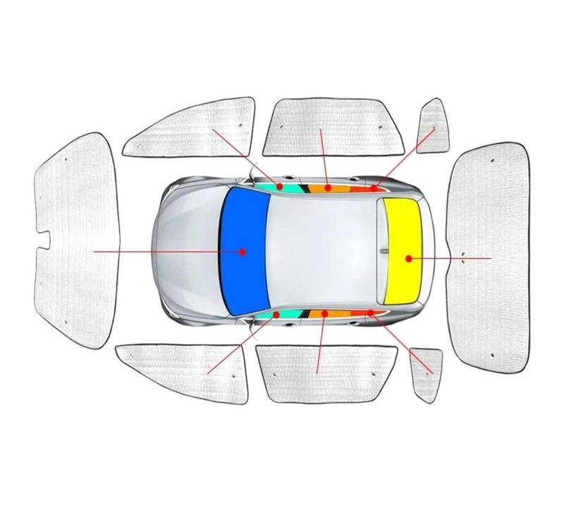 Autofenster Sonnenschutz Für Cayenne 92A 9Y0 2011-2025 Auto-Sonnenschutz UV-Schutzabdeckung Seitenfenstervorhang Sonnenschutzvisier Windschutzscheibenzubehör Sonnenschutz(Whole 18-25) von MALTAY