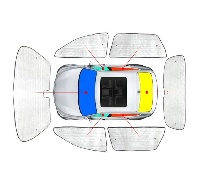 Autofenster Sonnenschutz Für Geely Für Zeekr X 2023-Present Auto-Sonnenschutz UV-Schutz Seitenfenstervorhang Sonnenschutz Visiermatte Windschutzscheibenzubehör Sonnenschutz(Whole) von MALTAY