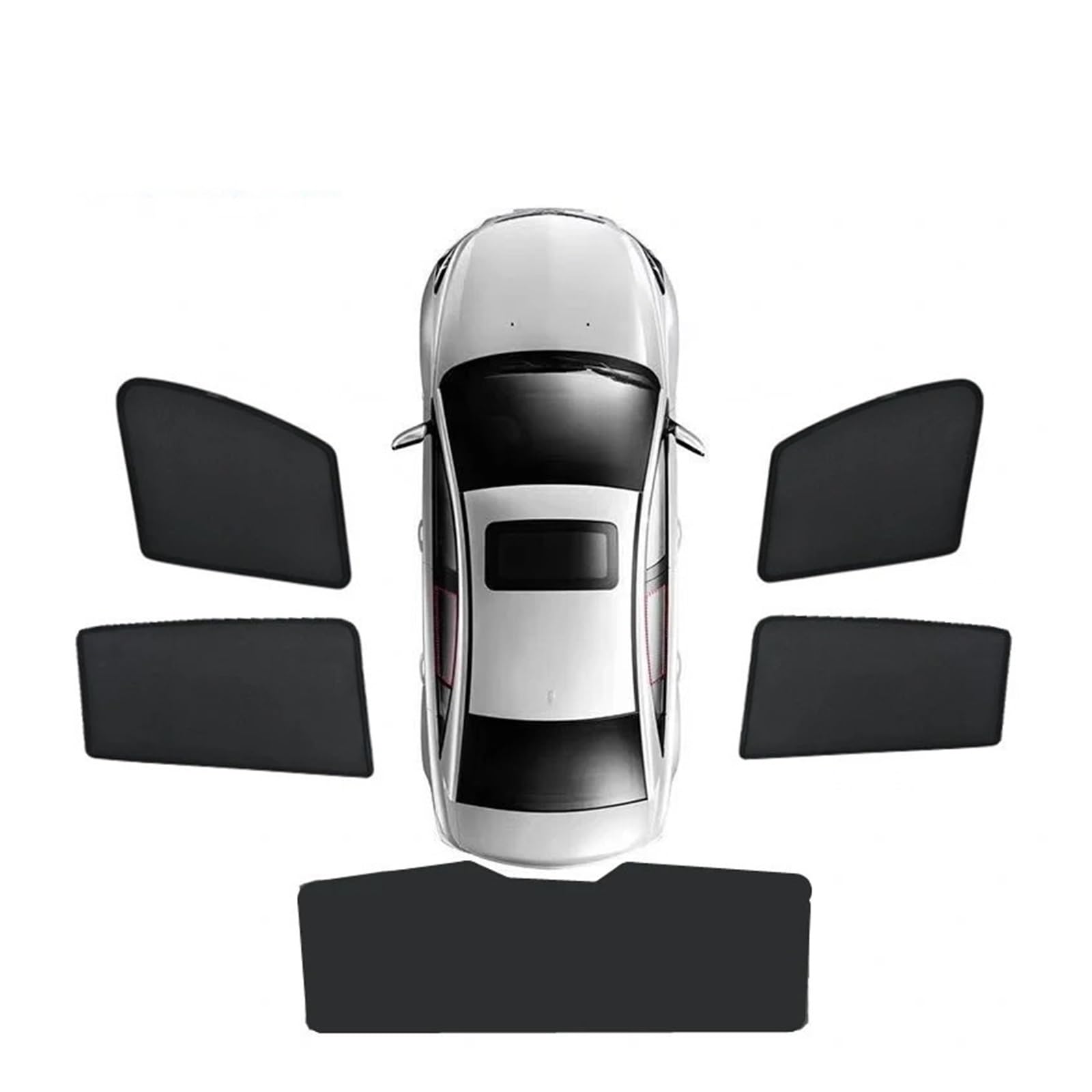 Autofenster Sonnenschutz Für Hyundai Für Kona Für Kauai SX2 N Für Linie 2024 2025 2026 Sonnenschutz Schatten Magnetischer Vorhang Fenstervisier Autoteil Sonnenschutz(5PCS Set) von MALTAY
