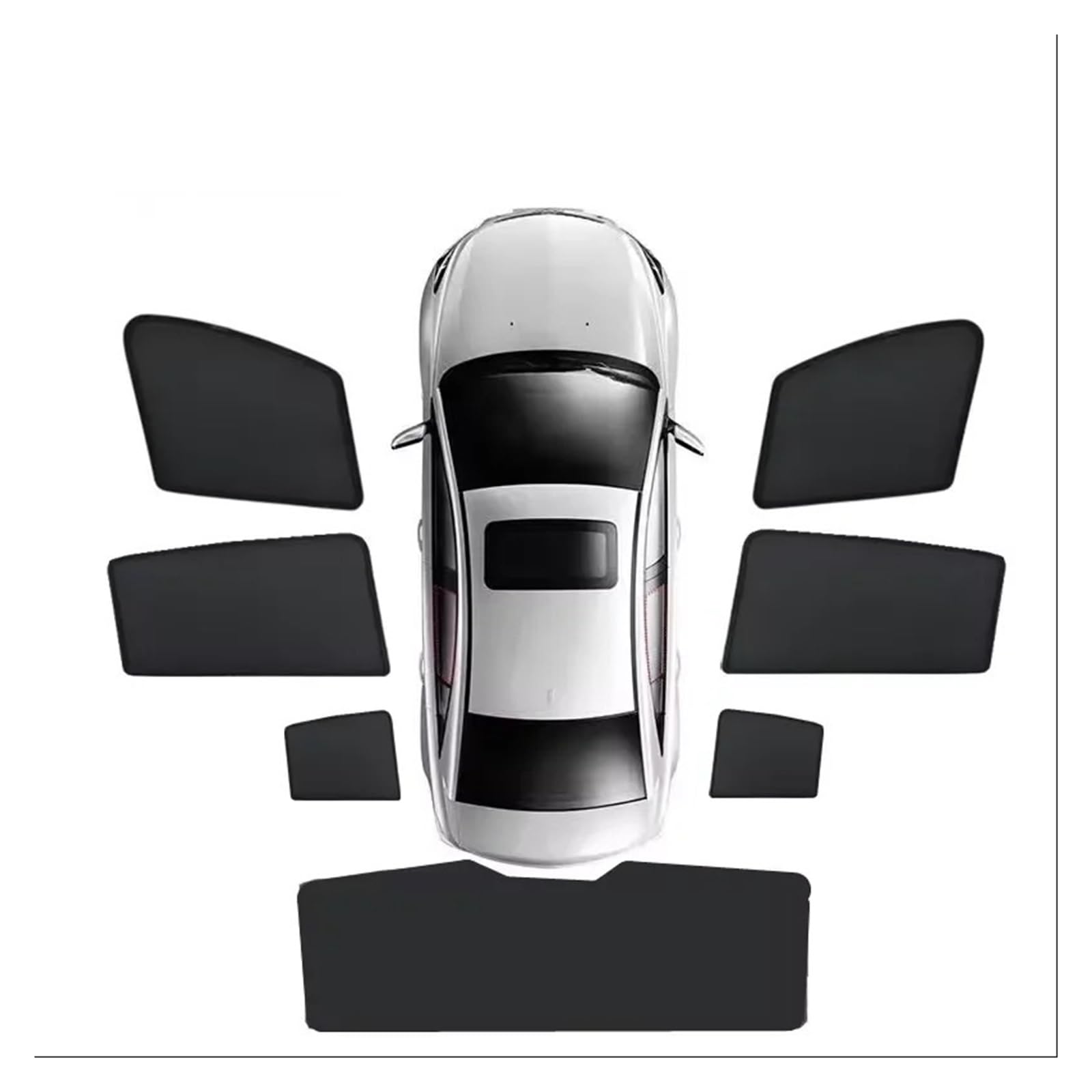 Autofenster Sonnenschutz Für Hyundai Für Kona Für Kauai SX2 N Für Linie 2024 2025 2026 Sonnenschutz Schatten Magnetischer Vorhang Fenstervisier Autoteil Sonnenschutz(7PCS Set) von MALTAY