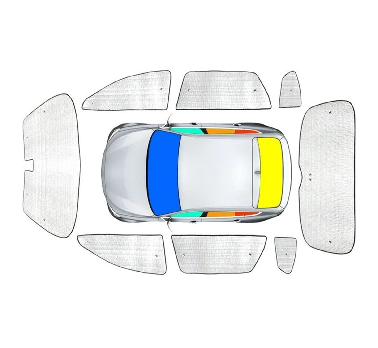Autofenster Sonnenschutz Für Volvo Für XC90 2010-2025 Auto-Sonnenschutz UV-Schutzabdeckung Fenstervorhang Sonnenschutzvisier Windschutzscheibe Internes Autozubehör Sonnenschutz(Whole Car 15-25) von MALTAY