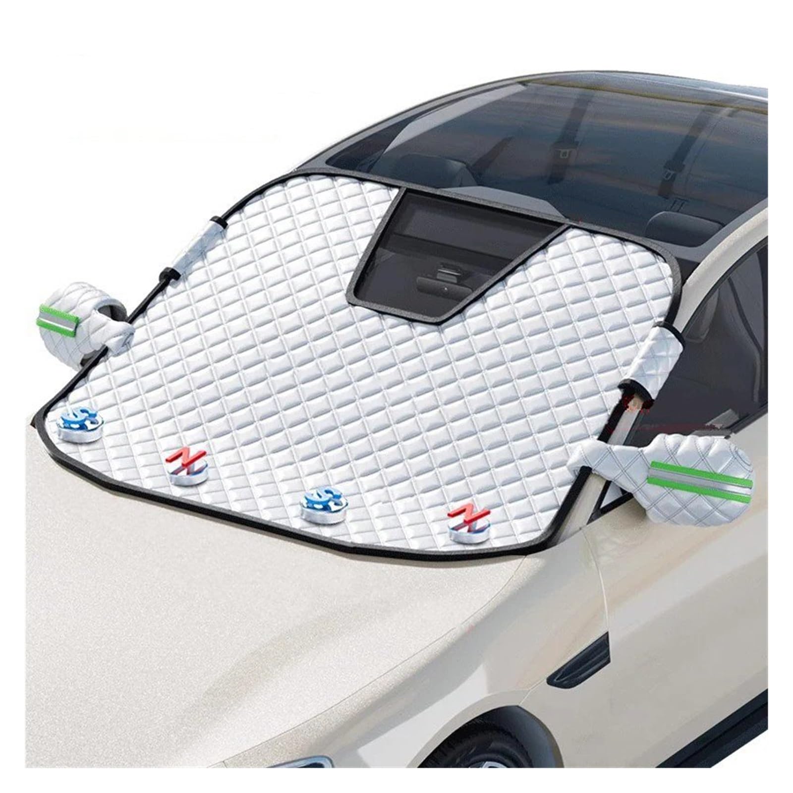 Autofenster Sonnenschutz Universal SUV Limousine Windschutzscheibe Schnee Abdeckung 7-Schicht Verdicken Schneefeste Windschutzscheibe Abdeckung Winter Frost Schnee Schild Sonnenschutz(157cm x 127cm) von MALTAY