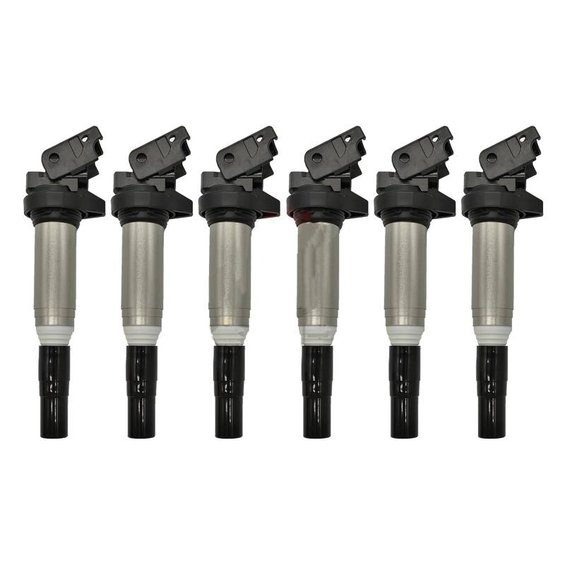 Zündeinheit 6Pcs Zündspule + Zündkerze Für E60 E61 F10 F18 F11 E39 F07 520I 523I 525I 528I 530I 535I 540I 550 12137594596 12138616153 Zündspule(Ignition Coils) von MALTAY