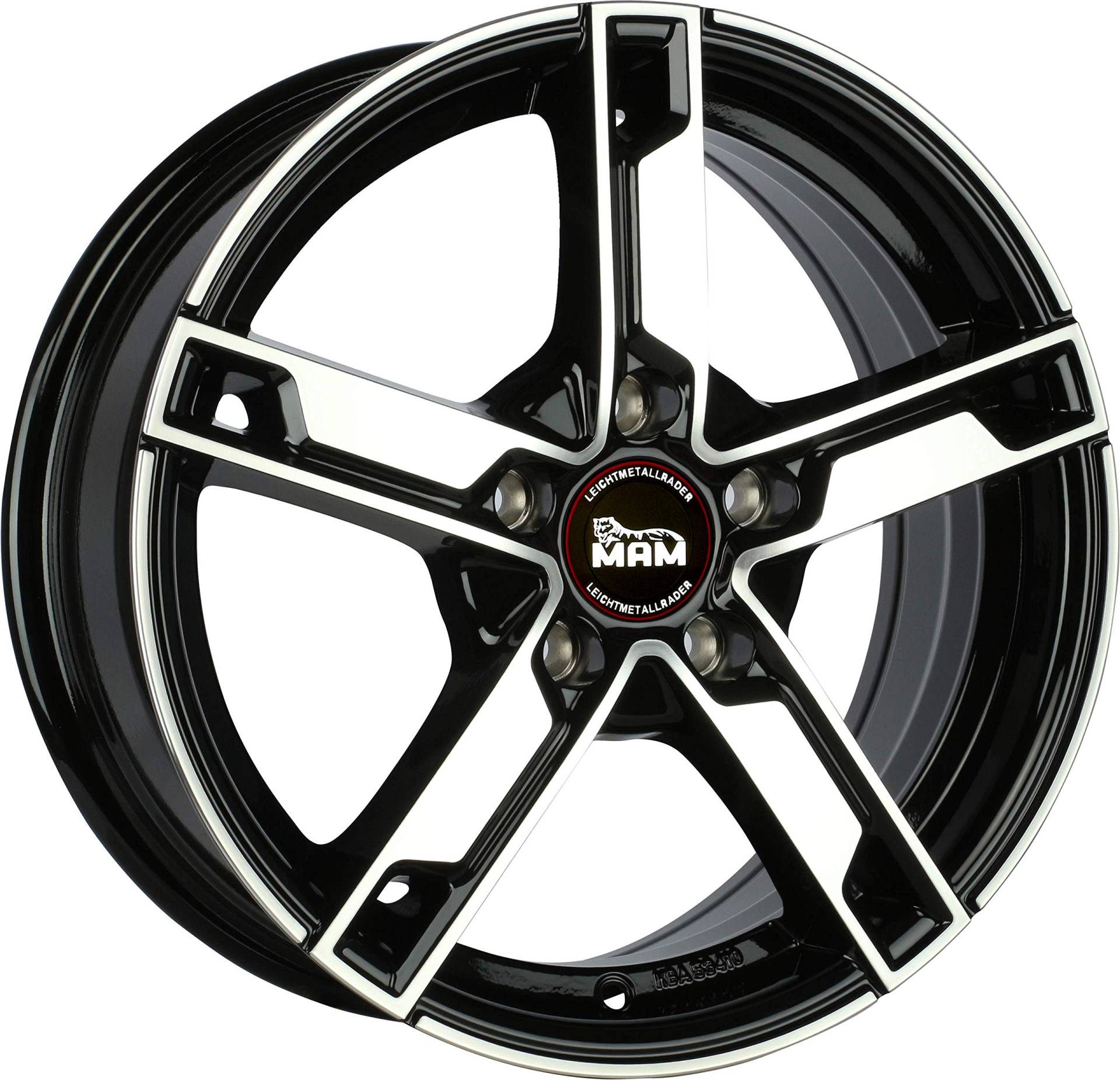 MAMW4 6.5JX16 5/112 ET48 66.6 BLACK FRONT POLISH Alufelgen MAMW4 6.5JX16 5/112 ET48 66.6 BLACK FRONT POLISH Alufelgen von MAM Felgen