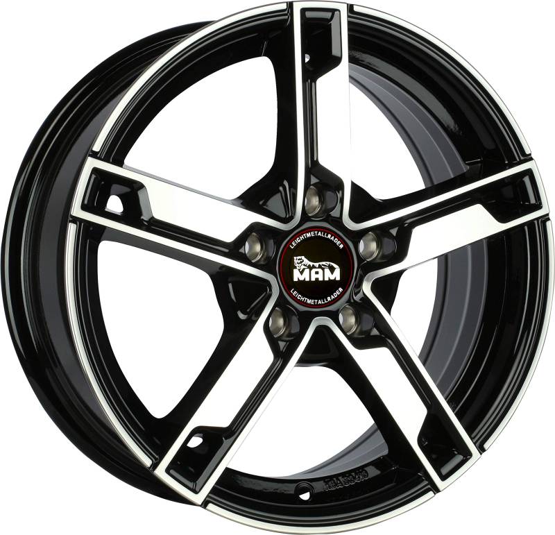 MAMW4 6.5JX16 5/112 ET48 66.6 BLACK FRONT POLISH Alufelgen von MAM Felgen
